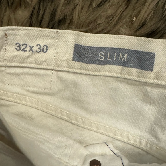 White GAP 1969 SLIM STRAIGHT WHITE JEANS sz 32. 32x30 1969 - Picture 3 of 6
